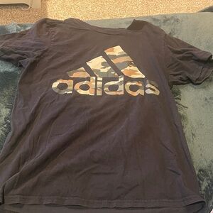 Adidas Black T-Shirt with Camo Logo
